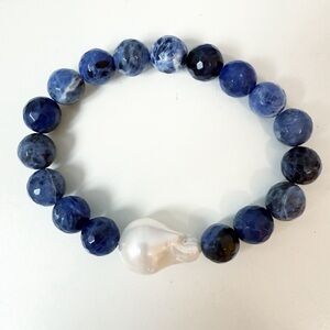 Sundance One In A Million Lapis Lazuli with Freshwater Pearl Beaded Bracelet